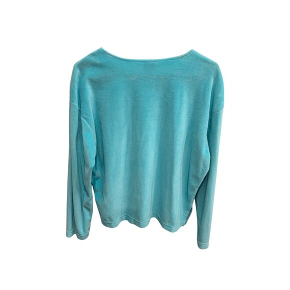 Can-Do Fashions Womens Small Star Embellished Blue Long Sleeve Top - Picture 2 of 8